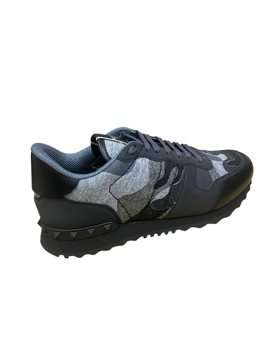 Valentino Felt Rockrunner Sneakers Grey & Black