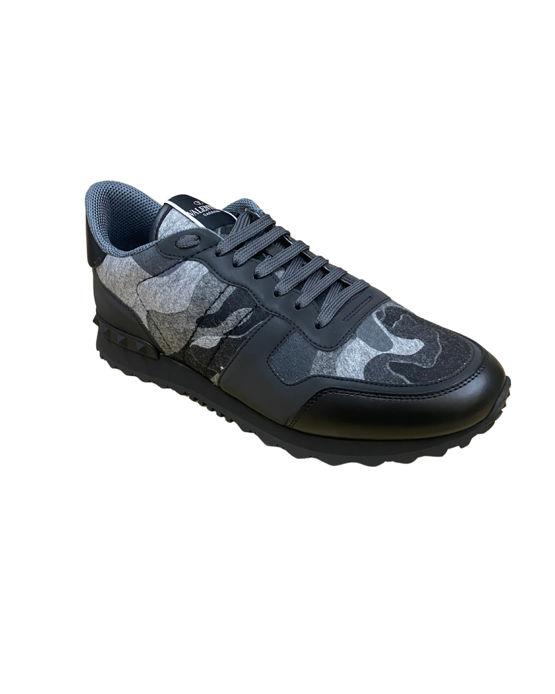 Valentino Felt Rockrunner Sneakers Grey & Black