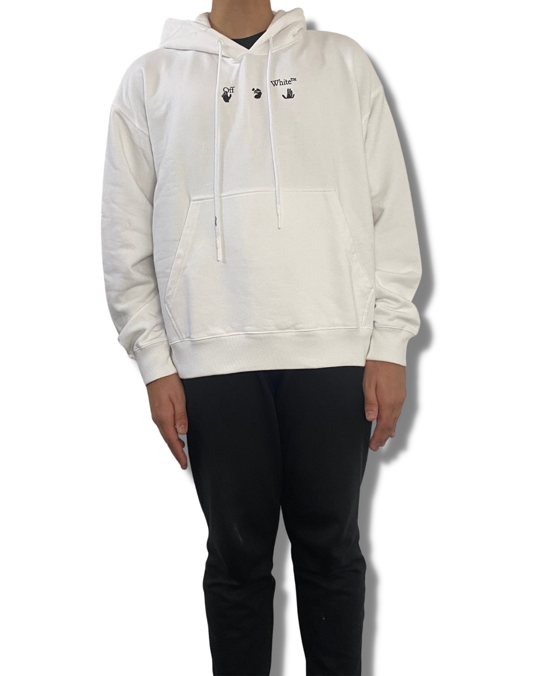 Off White Negative Marker Arrows Hoodie White