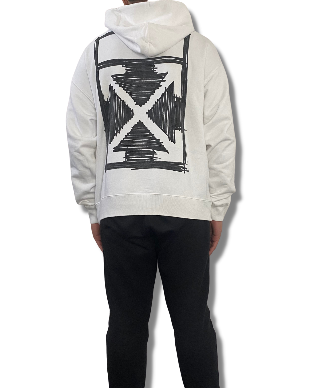 Off White Negative Marker Arrows Hoodie White