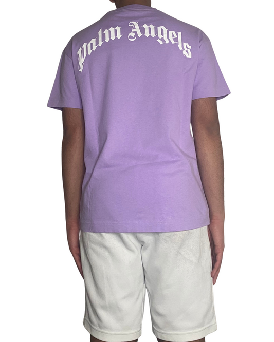 Palm Angels Lilac Bear-Print T-Shirt