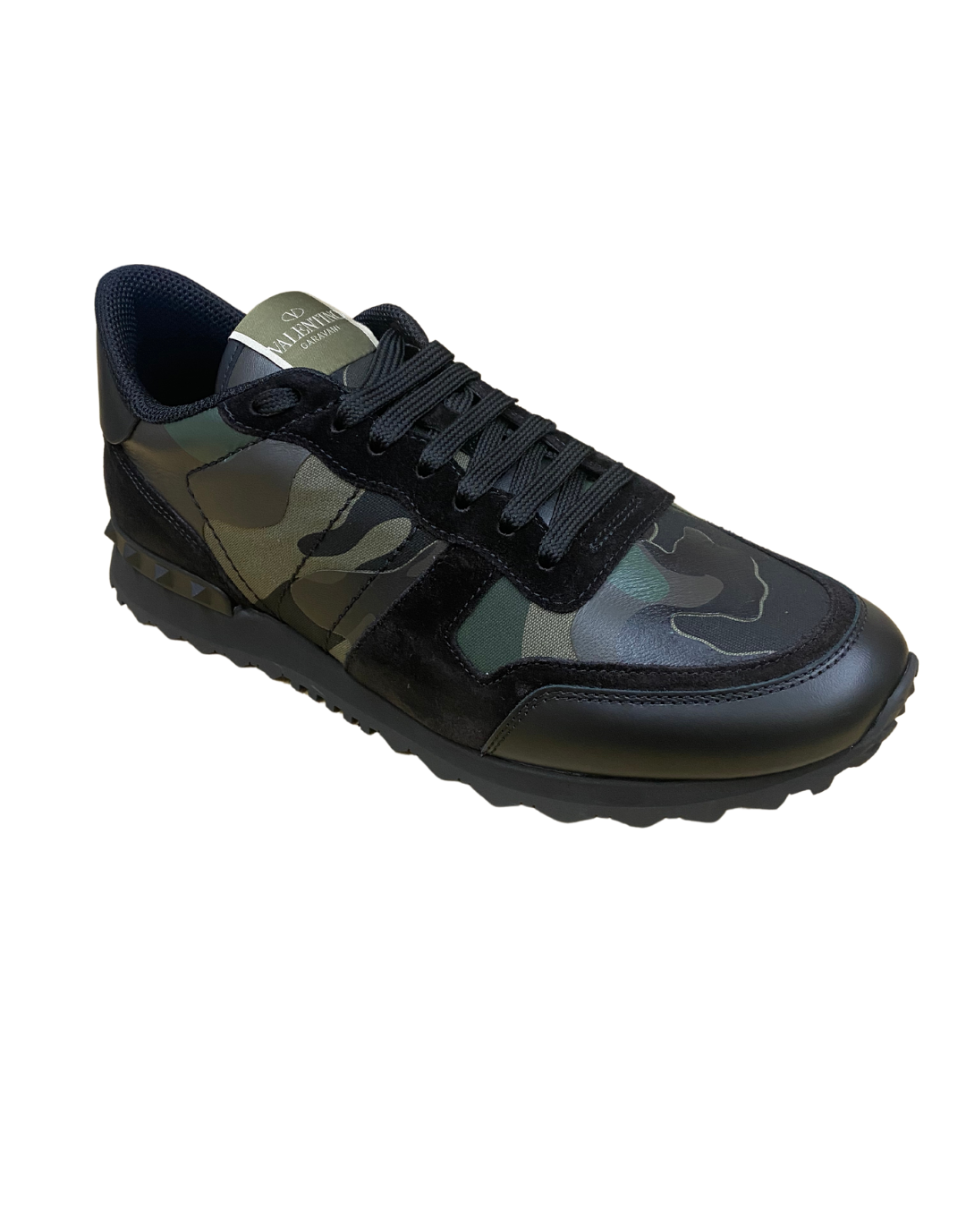 Valentino Camo Rockrunner Sneakers Army Green and Black