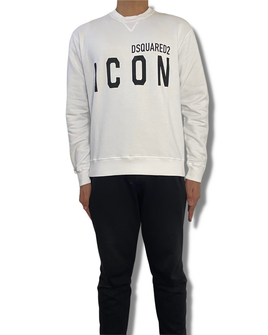 DSQUARED2 Icon-Print Sweatshirt White