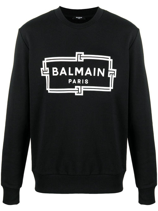 Balmain Black Box Logo Sweatshirt - Centurion Clothing