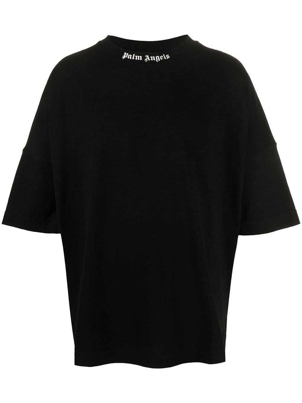 Palm Angels Black Classic Logo Print T-Shirt - Centurion Clothing