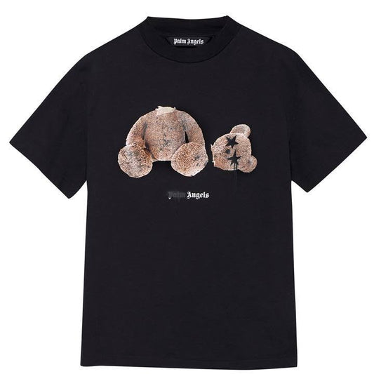 Palm Angels Black Sprayed Bear T-Shirt